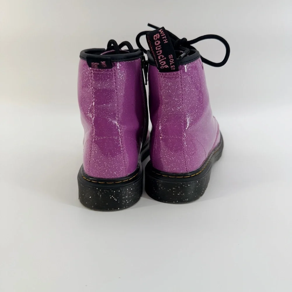 Dr. Martens 1460 Glitter Lace Up Boots in Pink Purple